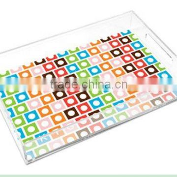 acrylic serving tray with handles