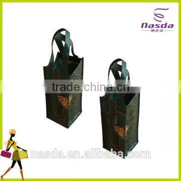 hot sale wine bag for one bottle,non-woven wine bag with logo,fashion nonwoven wine bag