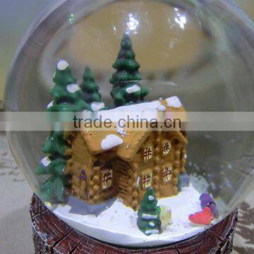 Custom Resin Candy House Musical Christmas Snow Globe photo-3