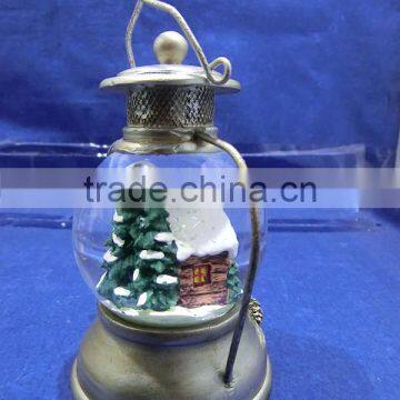 Resin Christmas House Lantern Snow Globe photo-2
