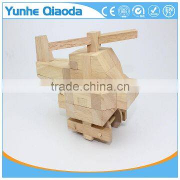 Helicopter Woodcraft Kit Assemble Paint DIY 3D Puzzle Toys for Kids Adults the Best Birthday Gift photo-3