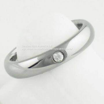 Black Zirconia Ceramic Jewelry Ring For Couple , Ceramic Wedding Ring photo-2