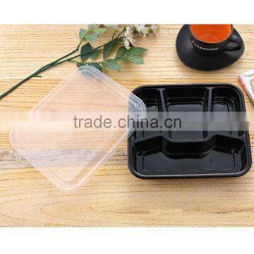 Plastic Takeaway Microwave pp Biodegradable Tableware 5 Compartments Food Container photo-5