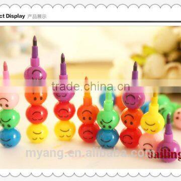 Lovely Expression Non-toxic Plastic Haw Shaped 7 Colored Crayons photo-6
