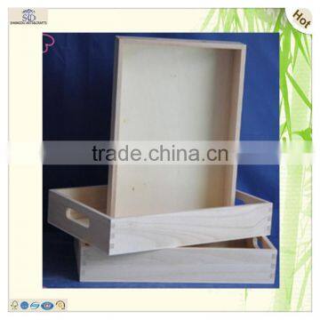 Unfinished Laser Cut Wood Craft Bed Tray photo-6
