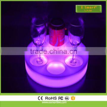 Nightclub use ice bucket led tray with silicone Mat