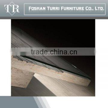 Luxury Furniture Glass Top Marble Base Square Coffee Table Center Table photo-3