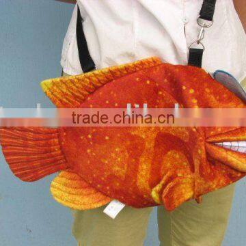 fish shaped plush handbag