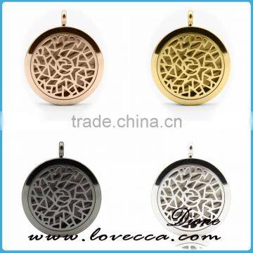 25MM 30MM 316l Stainless steel round silver Aromatherapy Essential Oil Diffuser Necklace/perfume locket, fashion jewelry