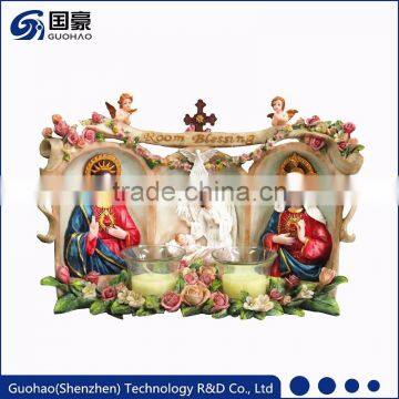 Catholic religious blessing room statue Church votive candle holders