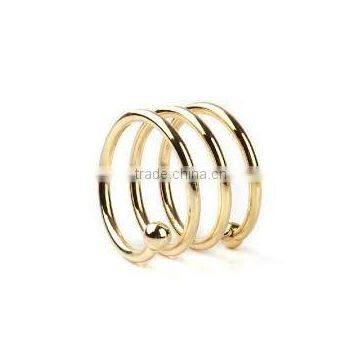 spiring design gold plated napkin ring for sale