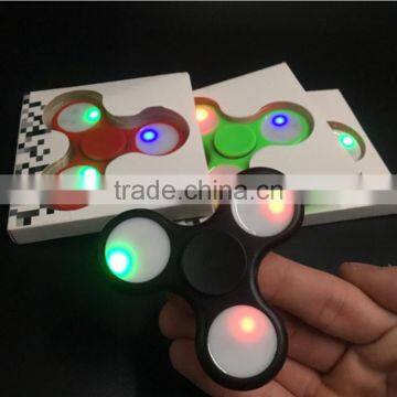 New Design ABS LED Light Hand Spinner Fidget Toys Ceramic Finger Spinner