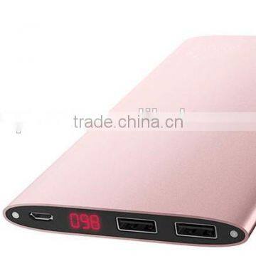 OEM ODM Service External Mobile Battery Pack 10000mah Slim Power Bank With Dual Usb Port photo-2