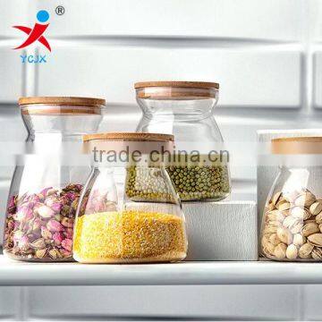 Storage bottles for dry food, transparent glass bottle