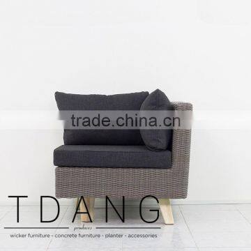 Torguta Wicker Corner Bench - Vietnam Poly Rattan photo-2