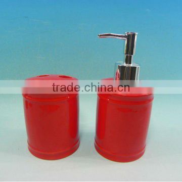 Red ceramic Liquid Soap Dispensers