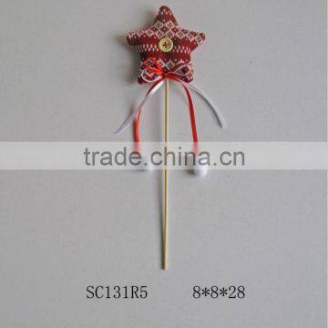 Christmas fabric star pick decoration