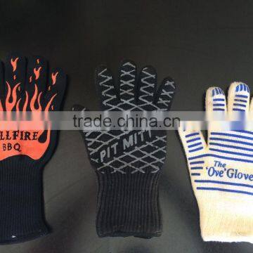 Silicone Grip Ove Glove Heavy Duty Oven Glove With Fingers/ Heat Proof Glove photo-3