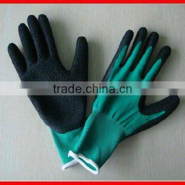 Colorful knit polyster glove latex coated ZMA0320