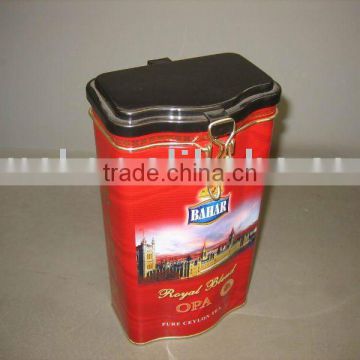 Airtight Tea Can with Wave Shaped Body/Plastic Lid, Tea Box