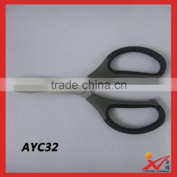 Top Quality black color kitchen scissors with TPR and pp handle