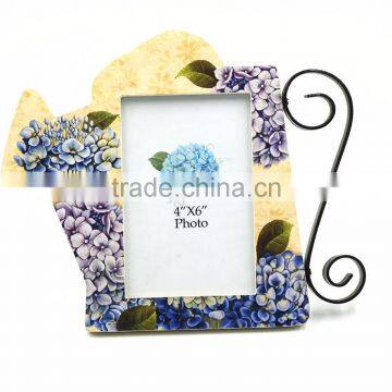 Wood and glass aluminium flower print frame glass partition classical painting frame
