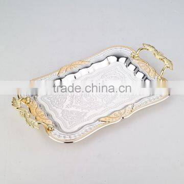 Gold Stainless Steel Decorative Tray for Wedding