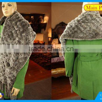 High Quality Knitted Rex-Rabbit Scarf photo-2