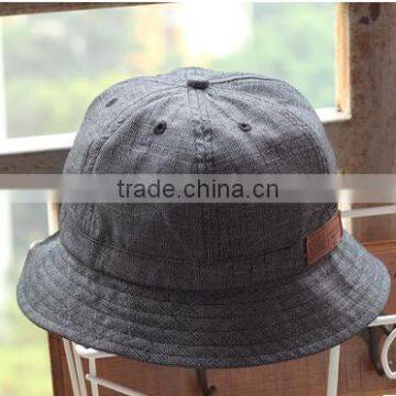 Simple Ramie Cotton Fabric Bucket Hat photo-2