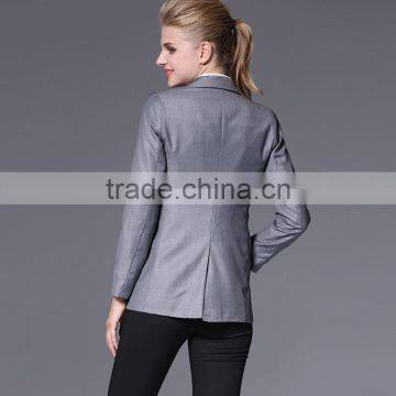 2016 Office Ladies Suits Slim Cut Ladies Tuxedo Pant Suit photo-3
