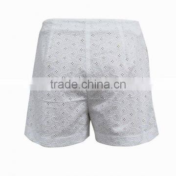 Girls Fashion China Direct Factory White Crochet Shorts photo-2