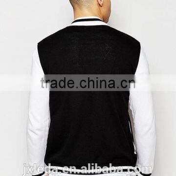 Black Baseball Jacket, Sports Wears Men, Garment OEM photo-3