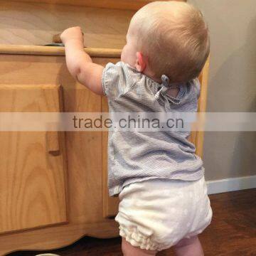 2016 Hot Sale Baby Clothes Summer Casual White Polka Dots Plain Baby Ruffle Bloomer photo-5