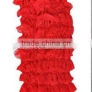 Customize Children Birthday Socks Baby Girl Lace Leg Warmer Ruffle Leggings photo-3