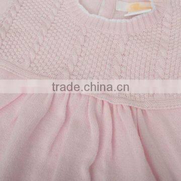 Baby Girls Cable Knit Romper Infant Pink Romper photo-3