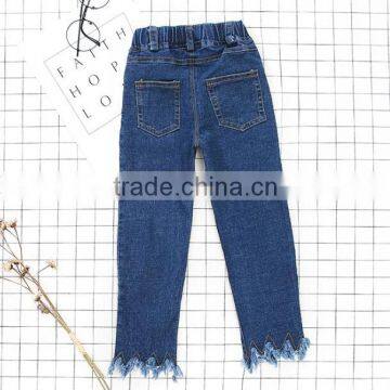 Zm35704a Fashion Kids Ruffle Denim Jeans Pants Girls Tight Trousers photo-4
