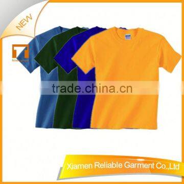 2016 yellow plain t-shirts for children with good quality