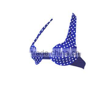New Design High Solid Color Waist Blue Dot Sexy Girl Hot Bikini photo-4