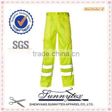 OEM Orange 100% Cotton hi Vis Safety Engineer Welder Cargo Work Pants for Men photo-2