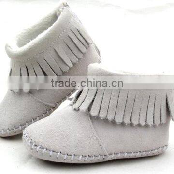 2017 Winter Toddler Shoes Leather Moccasins Boot Outsole for Baby Boot photo-5