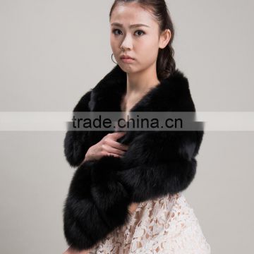 Myfur Real Fox Fur Scarf For Women Whole Skin Fluffy Fox Fur Poncho