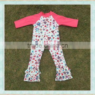 wholesale baby girl clothes the valentine's day girl Cartoon long sleeve suit