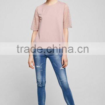 Women's Layered Hal Sleeve t Shirt China Women's Clothes Suppliers photo-2