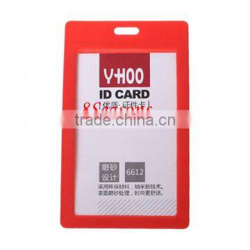 Red Vertical Polyvinylchlorid ID Cards Badges Holders 10.9cm x6.7cm