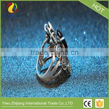 Punk Rock Hollow Out Jewelry Mens Ring Vintage Jewelry Finger Rings Luxury Black Resin Stones Retro Ring photo-5