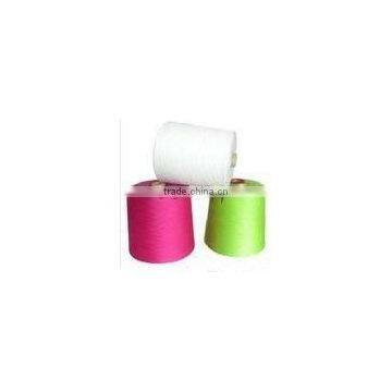 colored 100% polyester spun yarn