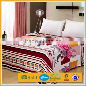 4pcs queen size latest design red rose printed beautiful bed sheet set