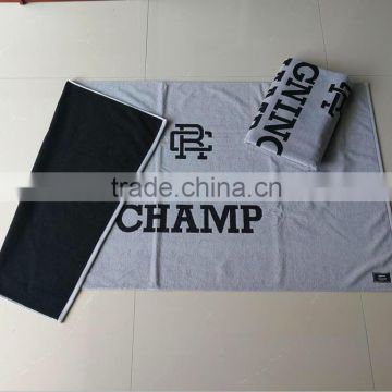 Professional factory Cotton beach towels bothsides inverse colorway design custom jacquard beach towel