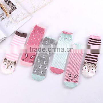 B40549A Good quality girls carton animal socks