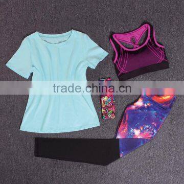 Best Seller Yoga Tops+Bra+Leggings+Headband 4PCS Sports Outfit photo-4